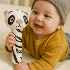 Soft Rattle Toy for Babies|Easy-to-Hold Grip|Plush Rattle for Sensory Play|Motor Skills & Bonding|Travel Friendly |3+ Months - Image 9