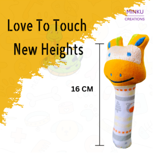 Soft Rattle Toy for Babies|Easy-to-Hold Grip|Plush Rattle for Sensory Play|Motor Skills & Bonding|Travel Friendly |3+ Months - Image 4
