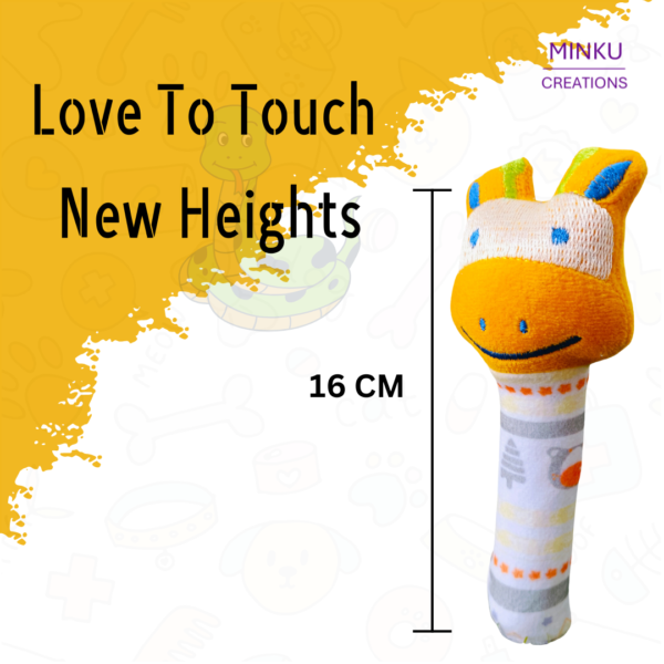 Soft Rattle Toy for Babies|Easy-to-Hold Grip|Plush Rattle for Sensory Play|Motor Skills & Bonding|Travel Friendly |3+ Months