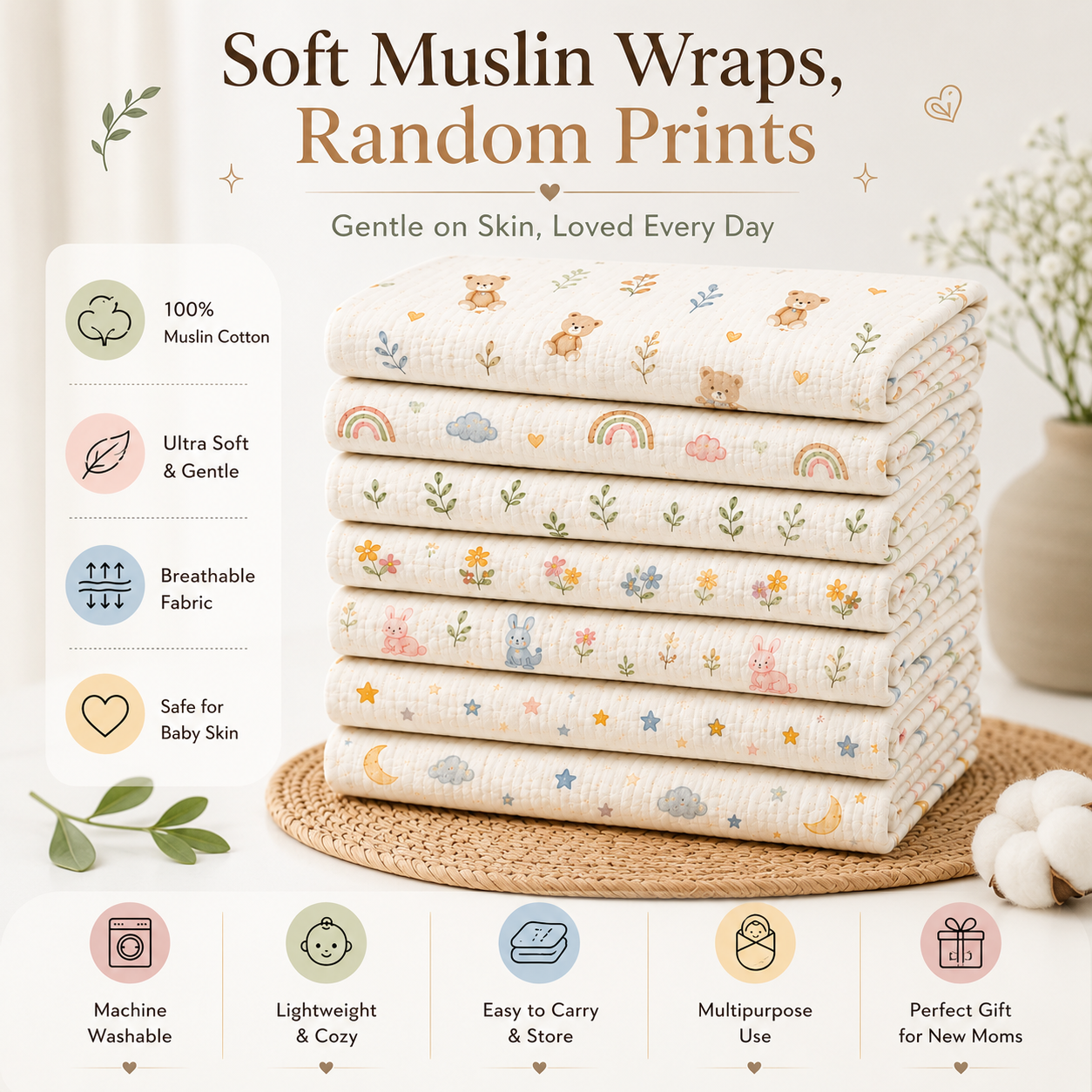Baby Blanket | Baby Wrap Fluffy Receiving Blanket - Image 20