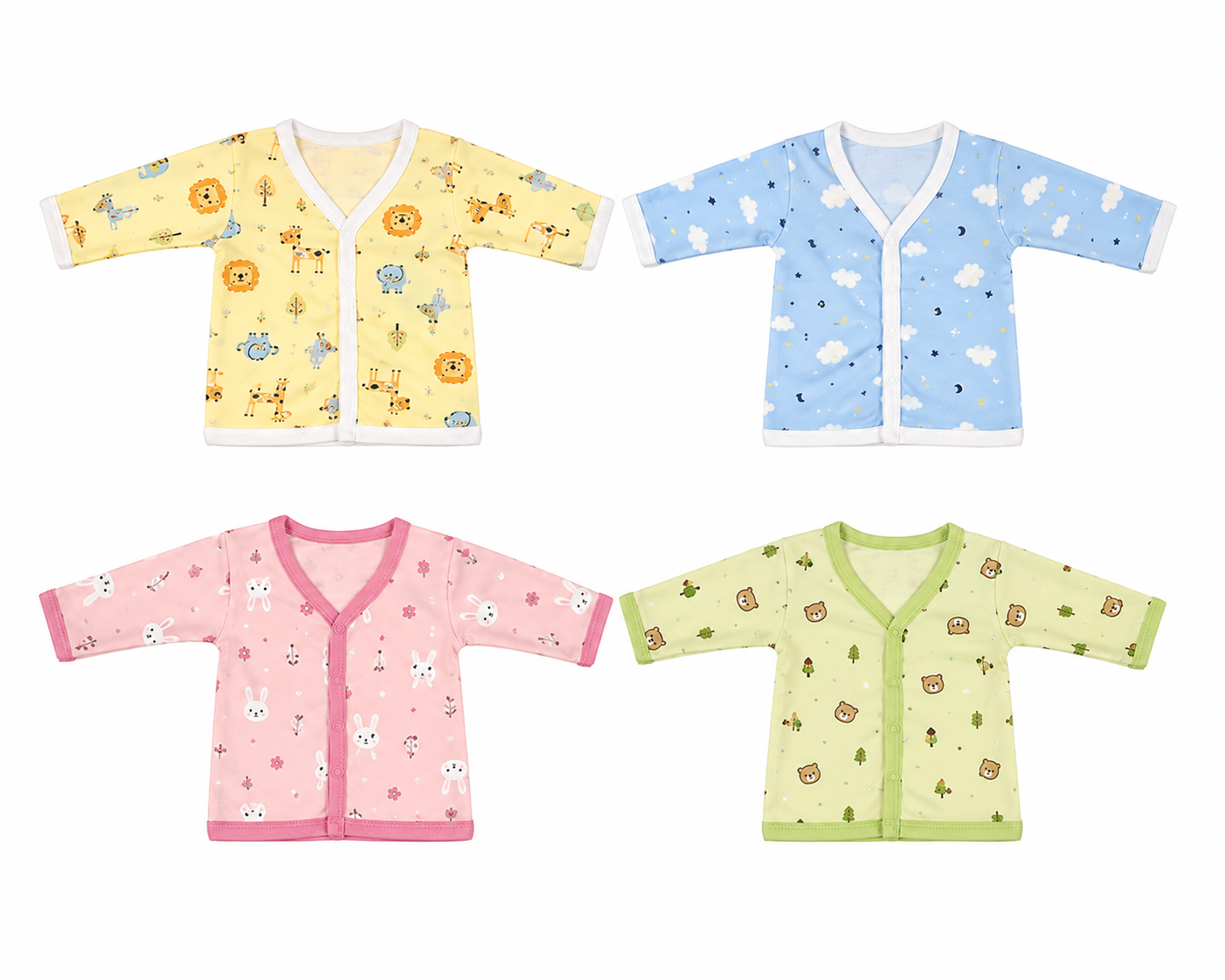 Baby Full Sleeves Hosiery cotton Jhabla vest-6–9 Months - Image 2
