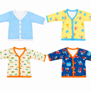 Baby Full Sleeves Hosiery cotton Jhabla vest-6–9 Months - Image 1