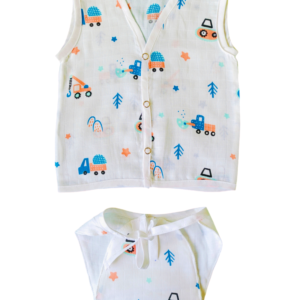 Organic Muslin Jhabla & Nappy Set - Image 1