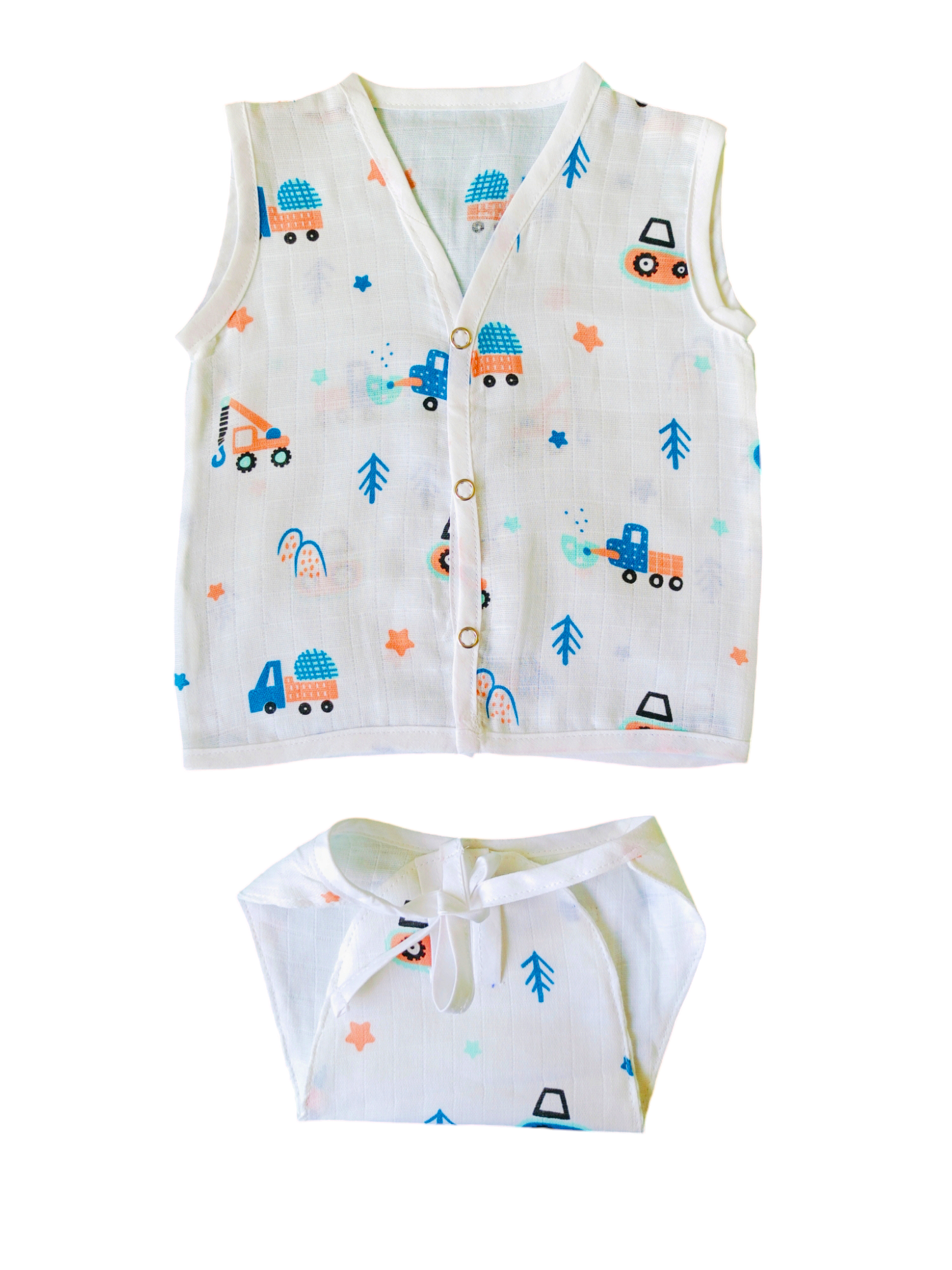 Organic Muslin Jhabla & Nappy Set - Image 1