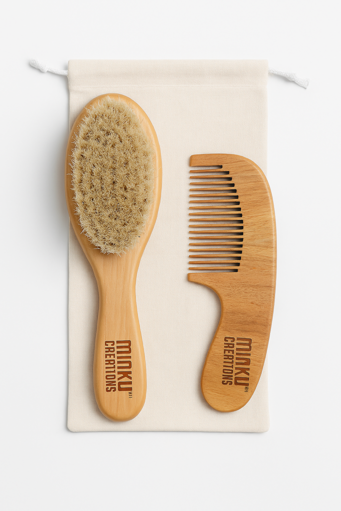 KitMik Baby Hair Brush & Comb for Newborns, Infants & Toddlers