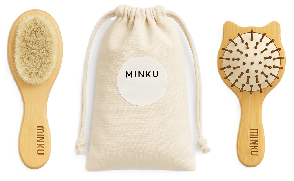KitMik Baby Hair Brush & Comb for Newborns, Infants & Toddlers