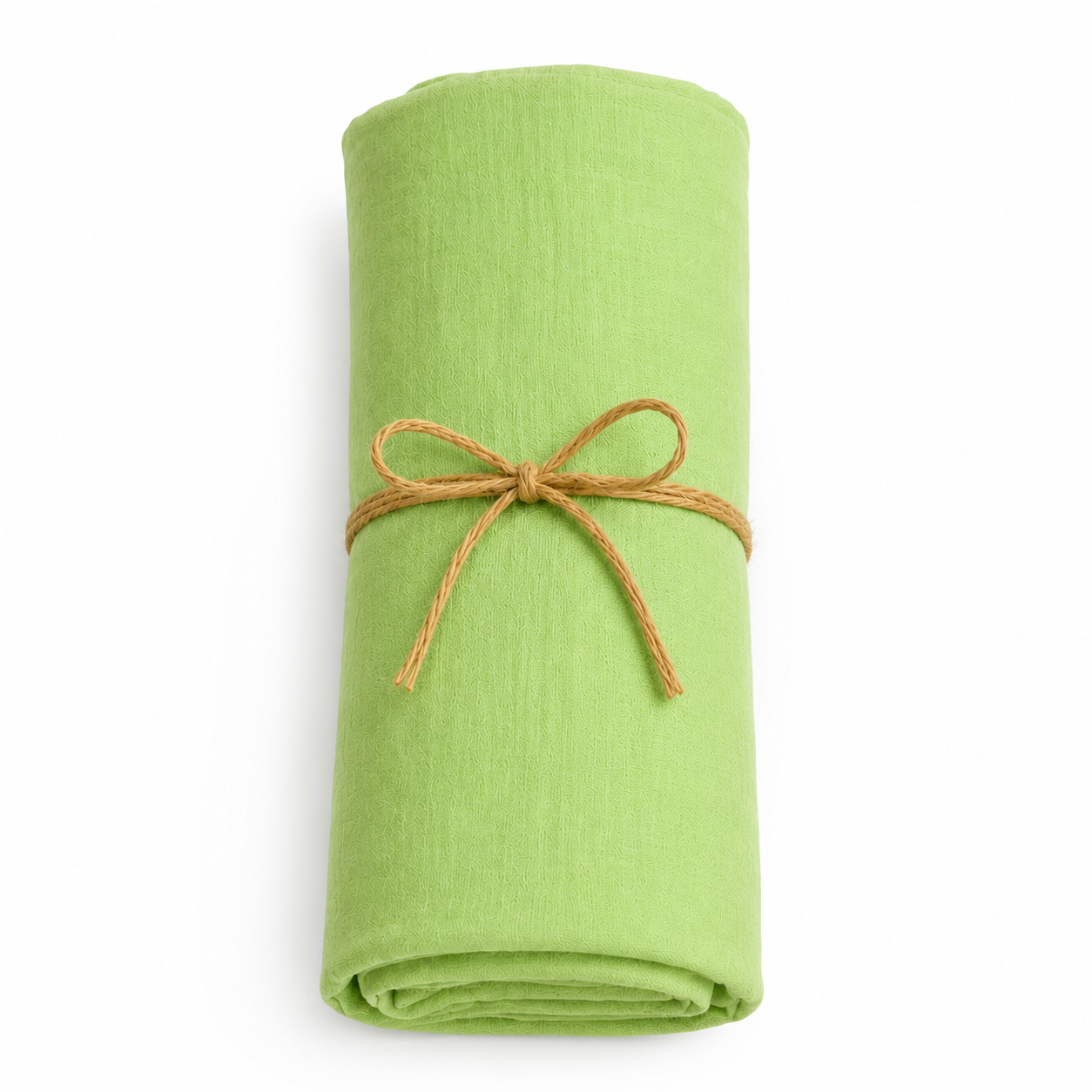 KitMik Organic Crinkled Muslin Baby Swaddle/Towel/Blanket for Infant and Toddlers Kids Boys and Girls-Green - Image 1