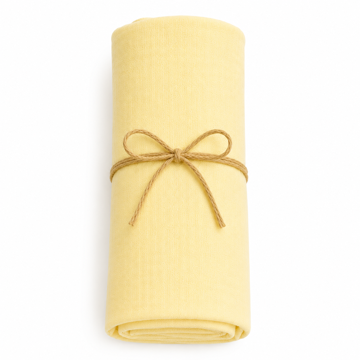 KitMik 100% Cotton Muslin Baby Swaddle, Baby Towel, Size-105cm x 105 cm, 0-18 Month+,Muslin Swaddle Wrap for New Born,Yellow - Image 1