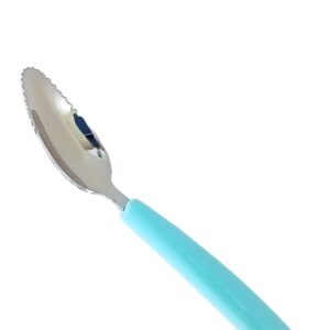KitMik Double Side Head 2 in 1 Silicone Food Spoon, Stainless Steel Fruit Scraper for Baby & Toddler, Fruit Scraping & Feeding Spoons with Travel Case - Image 6